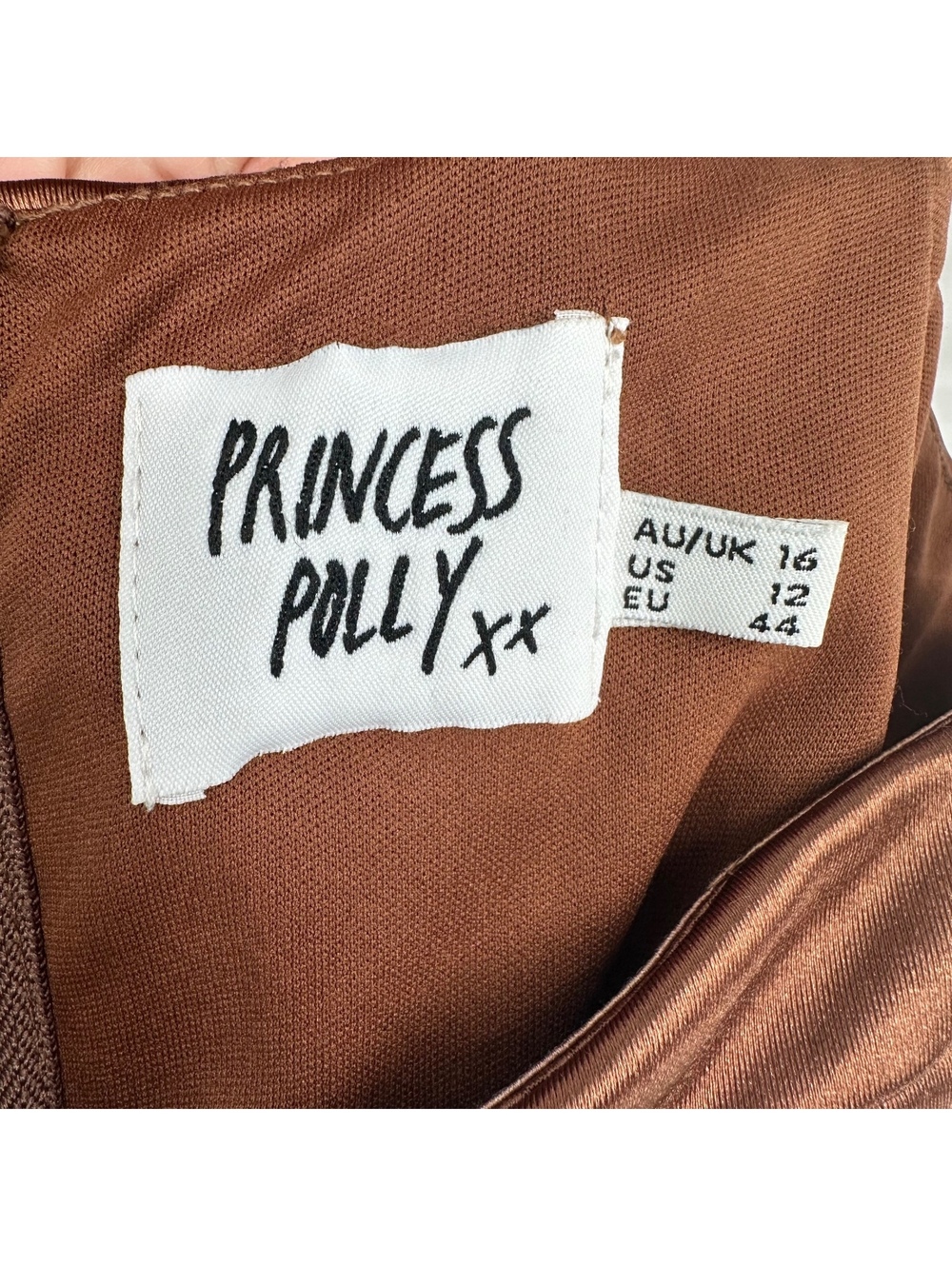 Princess Polly Brown Satin Bustier Corset Crop Top - Picture 8 of 11